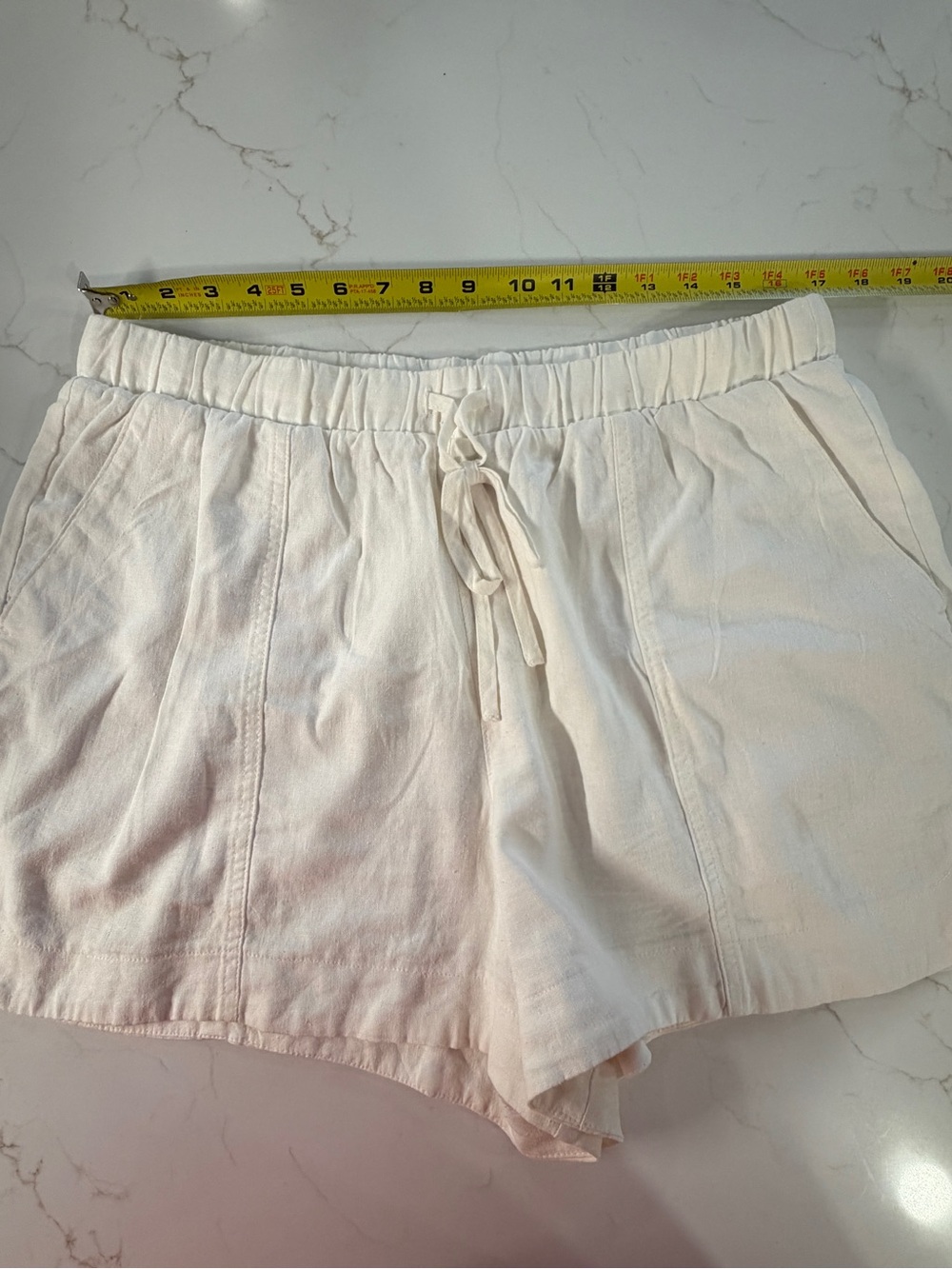 Universal Thread Cream High-Waist Drawstring Shorts